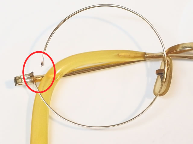 K18金無垢リム切れ修正前